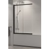 New Trendy Sensi Black vaňová zástena 100 cm dvojdielny čierna matné/číre sklo P-0046