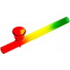 WeedShop Malá sklenená fajfka Kawuum Rasta 10 cm