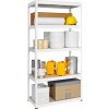Kovona Regál Futur 180 x 90 x 45 5 políc lak biely 8595145608218