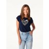 CityZen - ALTA Dámske tričko navy s potlačou Lúčne srdce 40