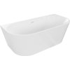 Mexen Oval, voľne stojaca nástenná vaňa 150 x 75 cm, biela, biely prepad, 52671507500-20