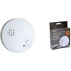 SOLIGHT Detektor dymu+alarm, 85dB, biely+ 9V batéria