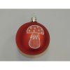 ONREX Vianočná ozdoba sklenená guľa červená Huba pr. 7 cm