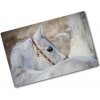 Kuchynská doska zo skla Biely arabský kôň 80x52 cm