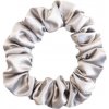 MURU Úzka Hodvábna Scrunchie Gumička - Strieborná
