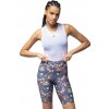 ALÉ Cycling Clothing Alé PR-E Master Graphic W short, Blue combo Veľkosť: XL Dámske cyklo nohavice s kvetovaným vzorom bez trakov