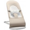 BABYBJÖRN Lehátko Balance Soft Woven Beige/ grey Jersey, svetlá konštrukcia