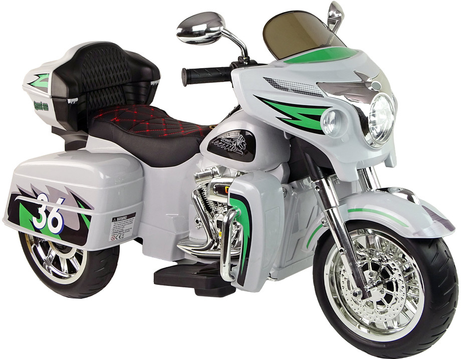 LEAN TOYS Elektrická motorka Goldwing NEL-R1800GS sivá 2x45W 12V7Ah 2023