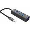 PremiumCord 5G USB Hub Type C na 4x USB 3.2 Gen 1, ku31hub09