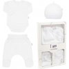 3-dielna dojčenská súpravička do pôrodnice New Baby I AM biela 62 (3-6m)