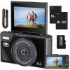 DIGITÁLNY FOTOAPARÁT 64MP 4K S FUNKCIOU PAUZY VIDEA PRE NAHRÁVANIE