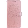 Peňaženkové puzdro Embossing Pattern Strom a jeleň ružové – Motorola Moto G60