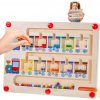 DREVENÝ MAGNETICKÝ LABYRINT MONTESSORI VÝUKA FARIEB A POČÍTANIA