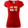 Je mi 60 pivo - Dámske tričko Pure - 2XL ( Červená )