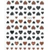 Tenké nálepky na nechty srdiečka Brown love Z D4214