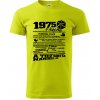 1975 v kocke - Klasické pánske tričko vyššej gramáže - M ( Limetková )