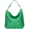 Mondo Italia Kožená kabelka na rameno 981 zelená Made in Italy Zelená