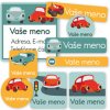 Sada samolepiek s menom pre deti do školy, AUTO (183 ks)