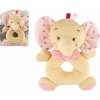 Teddies Chrastítko slon plyš béžovo-růžová