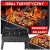PRENOSNÝ TURISTICKÝ GRIL NA UHLIE, SKLADACÍ, KEMPINGOVÝ, PRIESTRANNÝ KUFOR