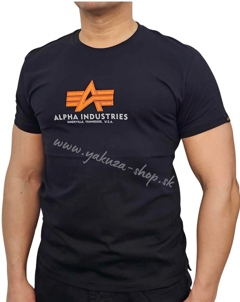 Alpha Industries Basic T Rubber tričko pánske čierne