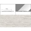 Prechodové lišty A72 - SAMOLEPIACE šírka 10 x výška 0,62 x dĺžka 100 cm - dub wanilia