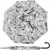 Doppler Fiber Flex AC Scribble White deštník dámský holový vystřelovací bílý