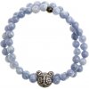 Dámsky Glosery Wrap náramok, medvedík so zirkónmi, angelit 6mm Obvod zápästia: S 16 cm
