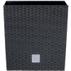 Kvetináč Prosperplast Rato Low antracit, 17 x 17 x 17 cm