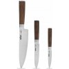 3x nože ORION WOODEN kuchynské oceľové univerzálne, sada nožov