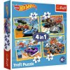 Trefl: Hot Wheels vozidlá puzzle - 4 v 1