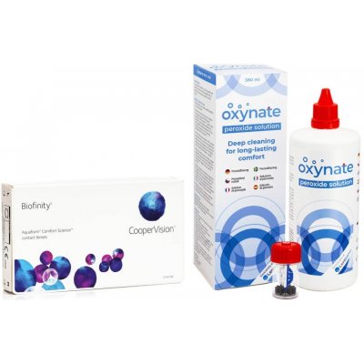 Cooper Vision Biofinity 3 šošovky + Oxynate Peroxide 380 ml s puzdrom
