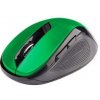 C-TECH myš WLM-02, čierno-zelená, bezdrôtová, 1600DPI, 6 tlačidiel, USB nano receiver WLM-02G