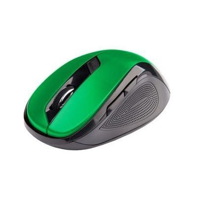 C-TECH myš WLM-02, čierno-zelená, bezdrôtová, 1600DPI, 6 tlačidiel, USB nano receiver WLM-02G