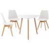 Design-Shop Jedálenska súprava stoličiek a stola Libanera SET 3+1 biela