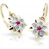 Cutie Jewellery Zlaté detské náušnice C2210-10-X-1 červená