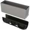 Alca Alcadrain AVZ101S-R322R - Vonkajší žľab štrbinový s asymetrickým revíznym nadstavcom 160 mm, nehrdzavejúca oceľ