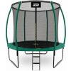 Aga SPORT EXCLUSIVE Trampolína 250 cm Tmavo zelená + ochranná sieť + rebrík