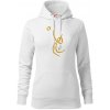 Volejbal zlatá - Mikina dámská Cape s kapucí - XS ( Biela )