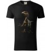 Velociraptor čierna fotka - Tričko z organickej bavlny - XL ( Čierna )