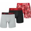 Pánske boxerky Nike, BOXER BRIEF 3PK Červená,Čierna,Sivá L