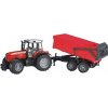 Bruder 2045 Traktor Massey Ferguson 7480 s prívesom