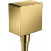 Hansgrohe FixFit - Nástenné kolienko Square so spätným ventilom, leštený vzhľad zlata 26455990