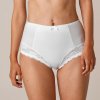 Súprava 2 sťahovacích nohavičiek Avila zn. Confidence Lingerie® zo saténového úpletu s čipkou biela+čierna 056 Blancheporte