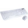 Set klávesnice a myši C-TECH WLKMC-01, biela - CZ/SK (WLKMC-01W)