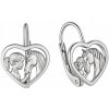 Náušnice Mennica Bydgoska strieborné srdiečka 925 s anglickým zapínaním pre deti