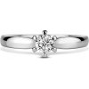Florence | Zásnubný prsteň so stredovým diamantom 0.25 ct, biele zlato 51