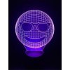 Beling 3D lampa, Smajlík, 7 farebná S175