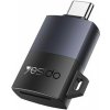 Yesido GS37 mini redukcia s čítačkou kariet - slot na TF kartu na USB-C - čierna - možnosť vrátiť tovar ZADARMO do 30tich dní