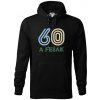 60 a fešák - Mikina pánska Cape s kapucňou - XL ( Čierna )